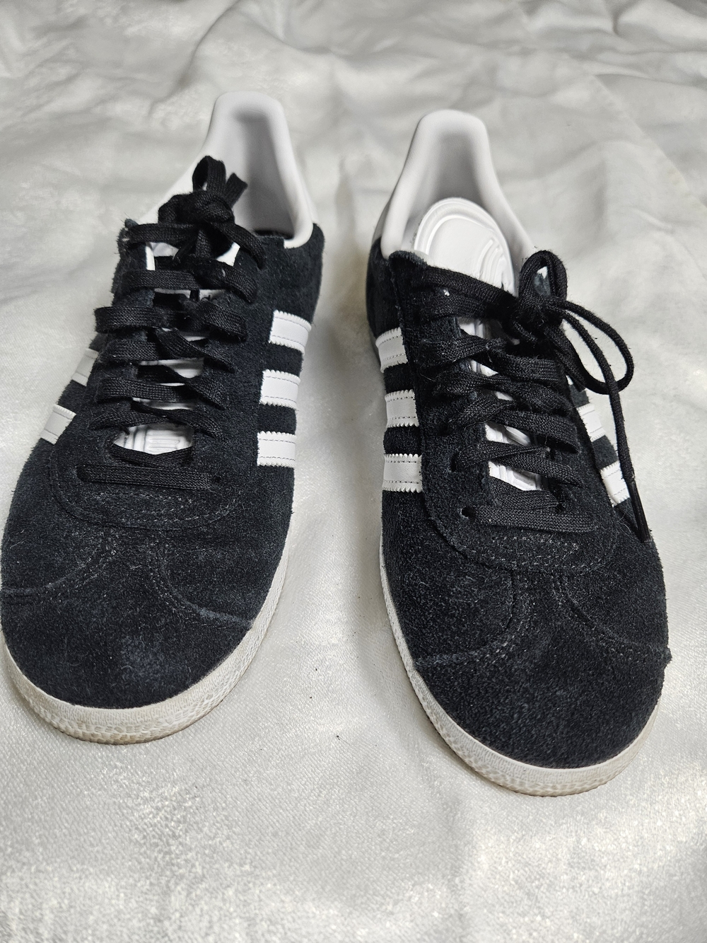 adidas Black and White Suede Sneakers for Women
